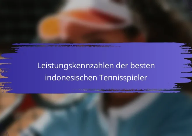 Leistungskennzahlen der besten indonesischen Tennisspieler