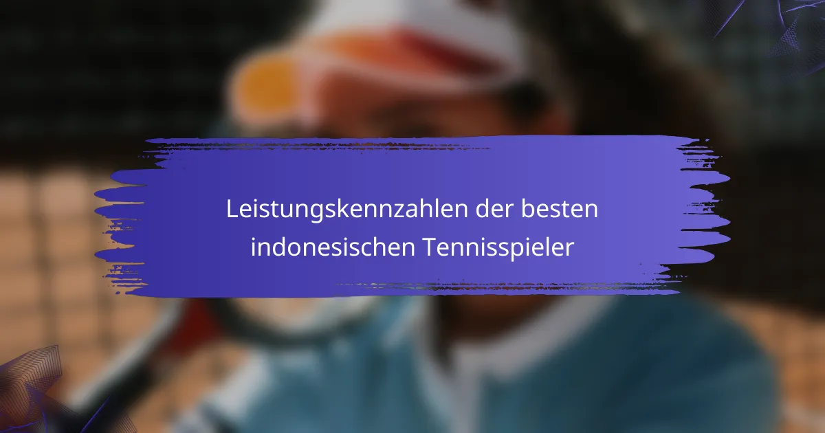 Leistungskennzahlen der besten indonesischen Tennisspieler