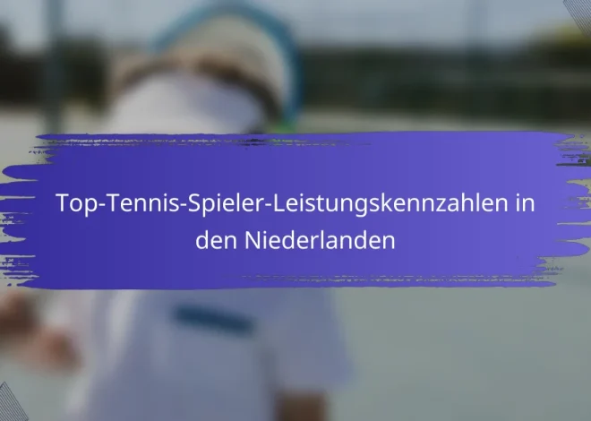 Top-Tennis-Spieler-Leistungskennzahlen in den Niederlanden