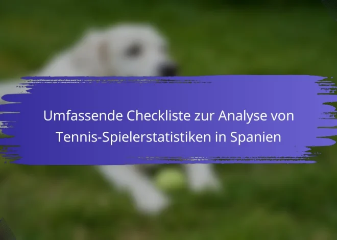 Umfassende Checkliste zur Analyse von Tennis-Spielerstatistiken in Spanien