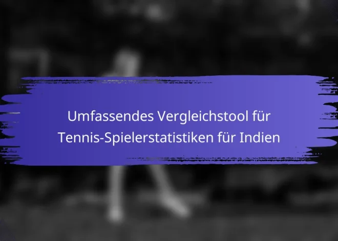 Umfassendes Vergleichstool für Tennis-Spielerstatistiken für Indien
